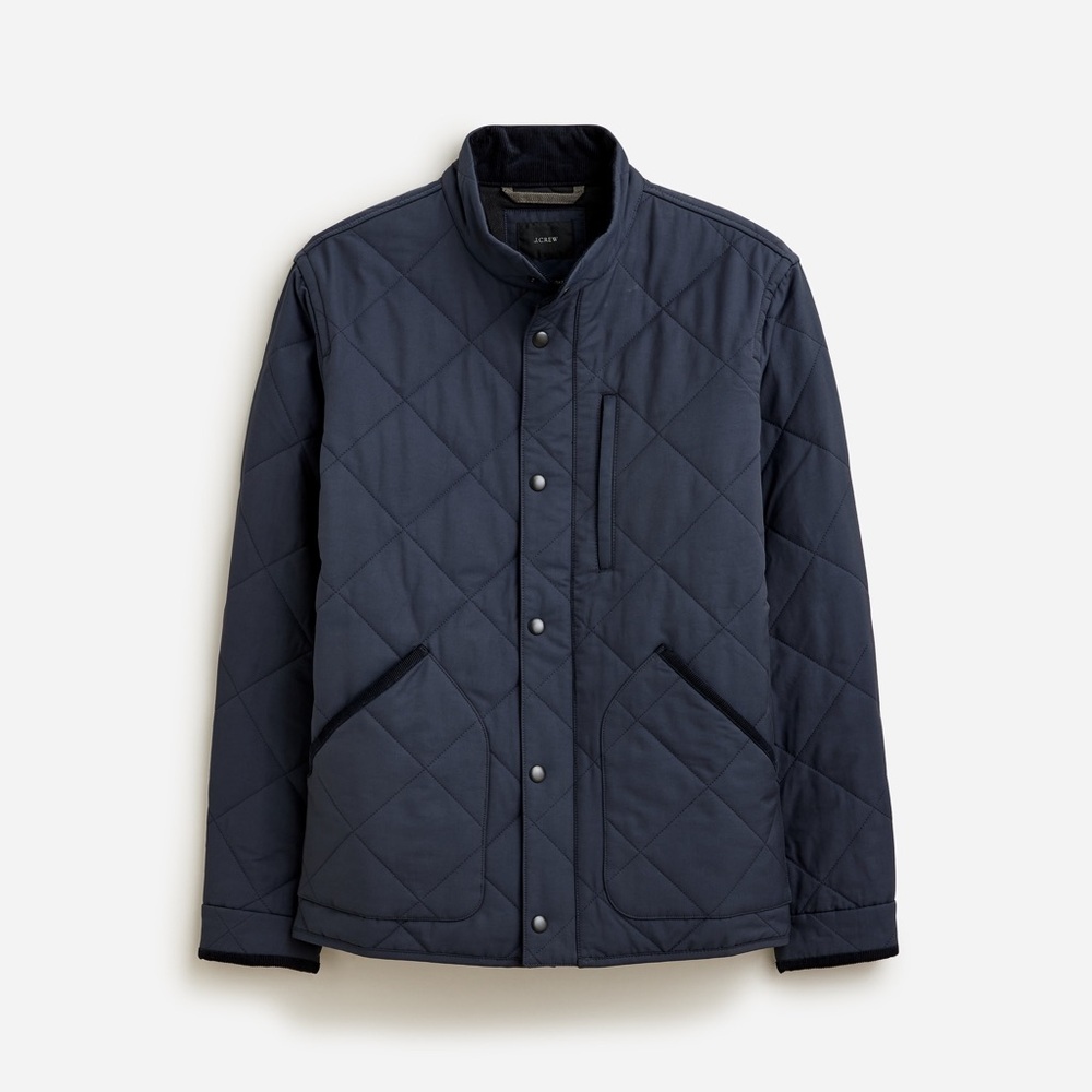 Men’s J. Crew Sussex Quilted Jacket Navy M medium
